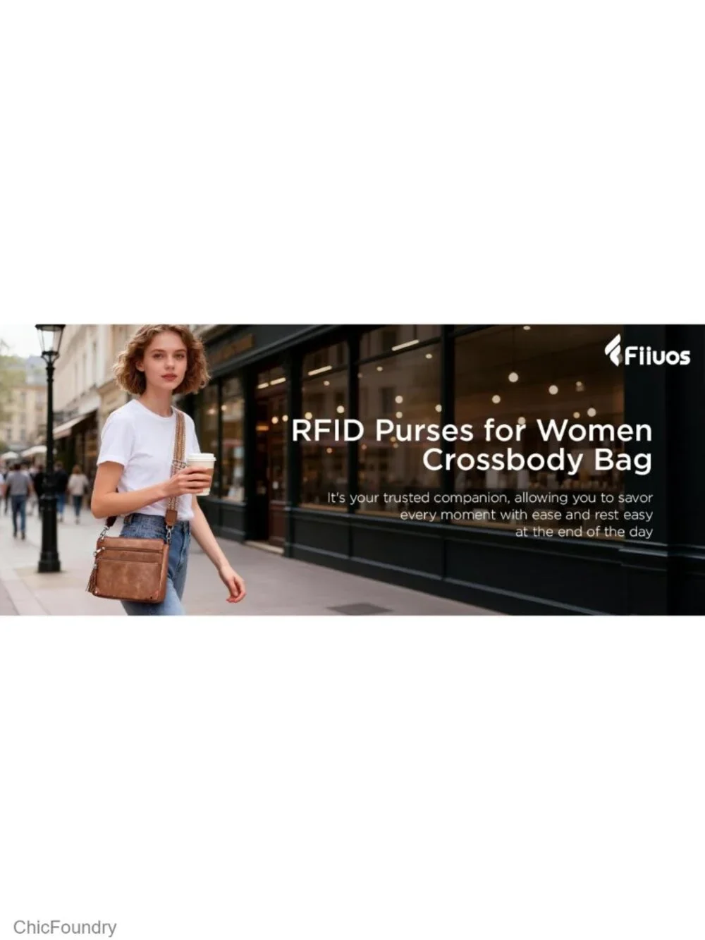 Anti Theft Crossbody Purse RFID Vegan Leather Travel Bag with Built-in Wallet